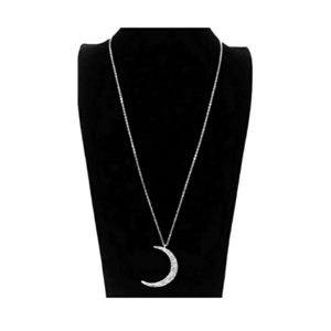Moon Long Pendant Necklace.